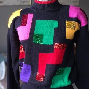 Color block sweater dress (VINTAGE)